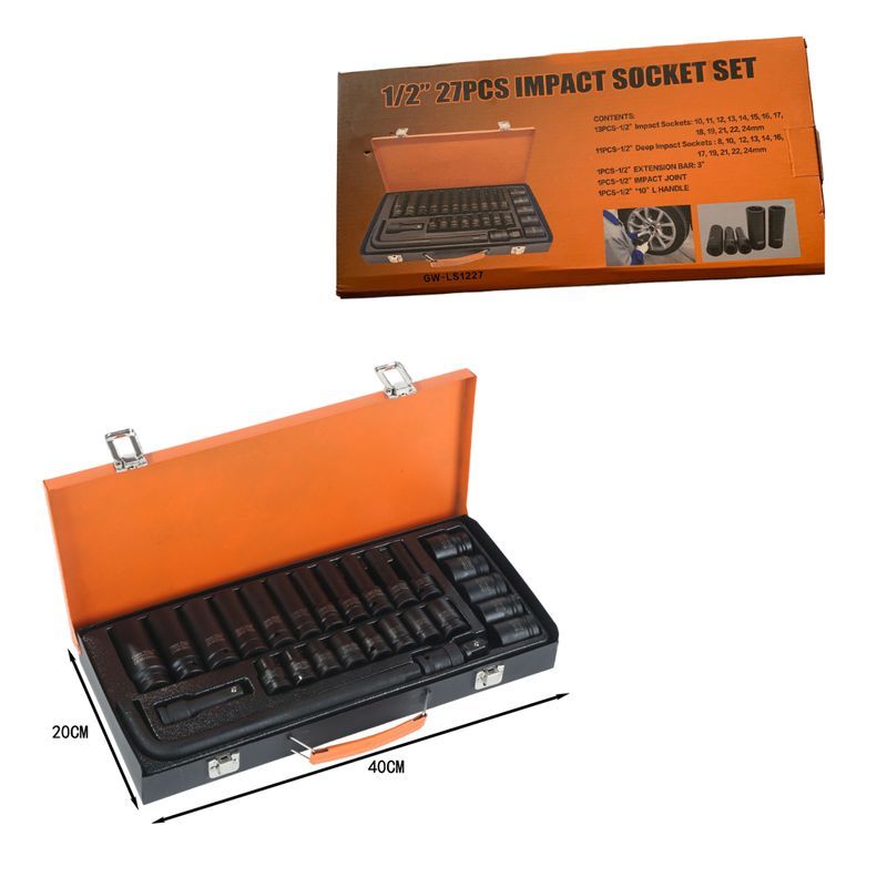 Σετ Καρυδάκια 27τεμ. 1/2" - Impact socket set OEM