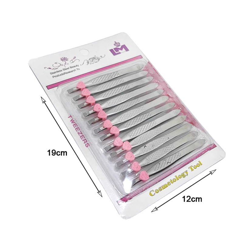 YILIYA Τσιμπιδάκια φρυδιών 12τμχ - Tweezers 12pcs No:8988 OEM