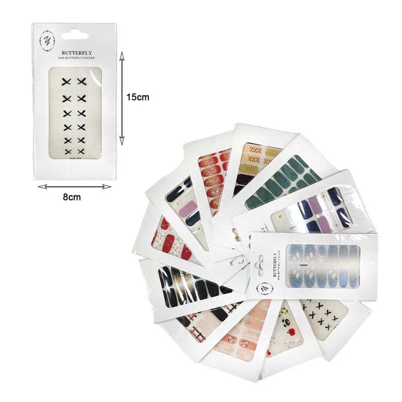 Αυτοκόλλητα νυχιών 12τμχ - Nail stickers 12pcs OEM