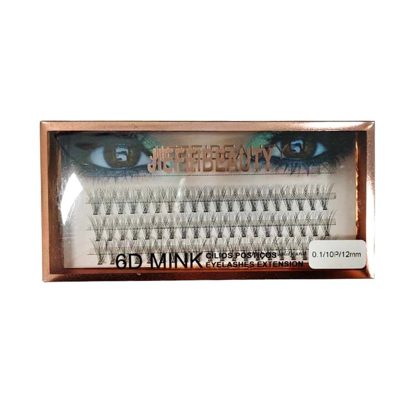 Jiefei Beauty Βλεφαρίδες Τουφάκια 6D Mink 0.1/10P/12mm - Eyelash Extension OEM