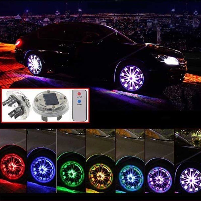 Διακοσμητικά φωτιστικά τροχών 4τμχ XF369 - Car wheel lights OEM