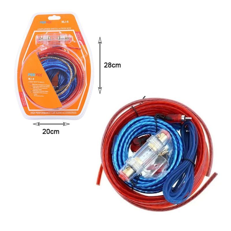 PerVoi Καλώδιο Ενισχυτή Αυτοκινήτου 1500w MJ-8 - Amplifier instalation kit PerVoi