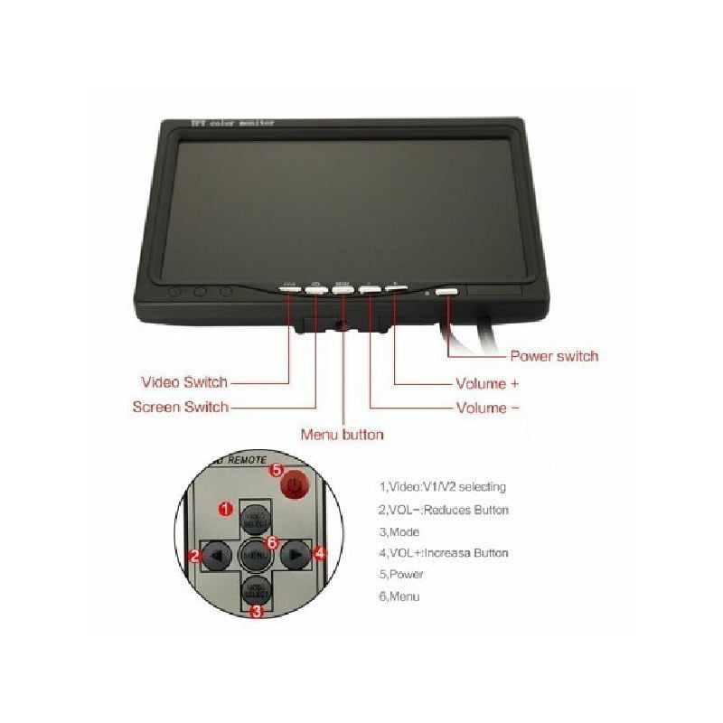Οθόνη αυτοκινήτου monitor 7'' TFT - TFT LED Headrest monitor OEM