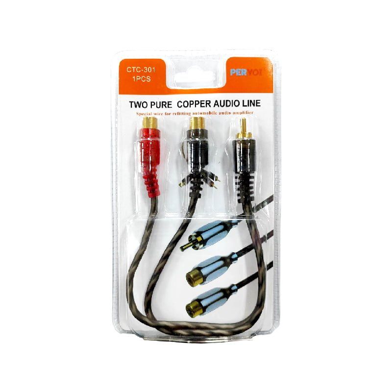 PerVoi Καλώδιο Υ (Υψιλον ) 1 RCA Αρσενικο - 2 RCA Θηλυκά CTC-301 - Two pure copper audio line PerVoi