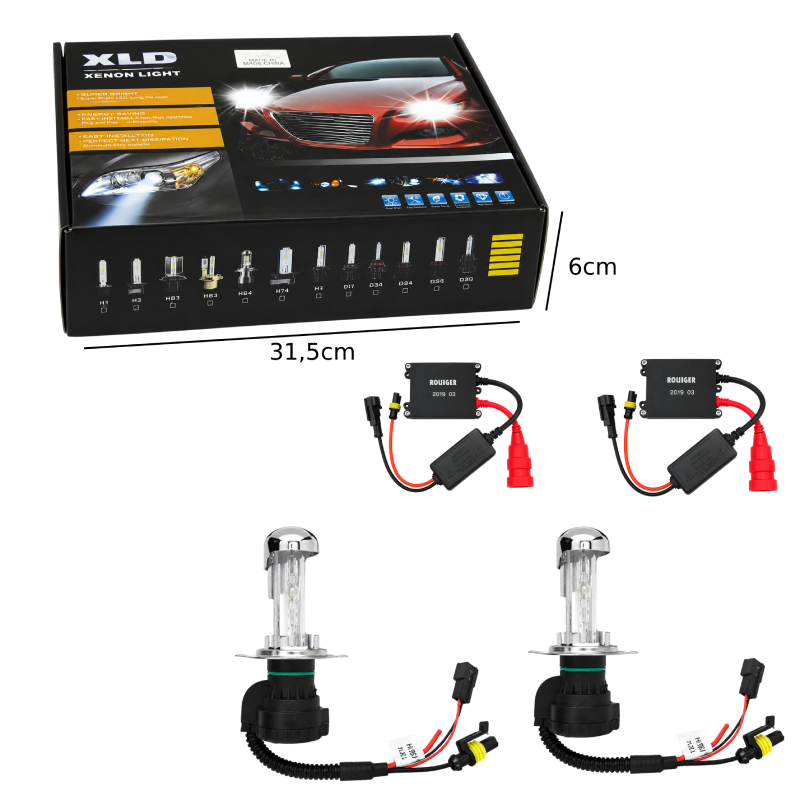 HID Κιτ Xenon H4-3 Bi-Xenon 6000K με Ballast 35W - Bi-Xenon Conversion Kit OEM