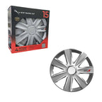 Versaco Σετ Τάσια Αυτοκινήτου 4τμχ 15" Ασημί - Wheel Covers OEM