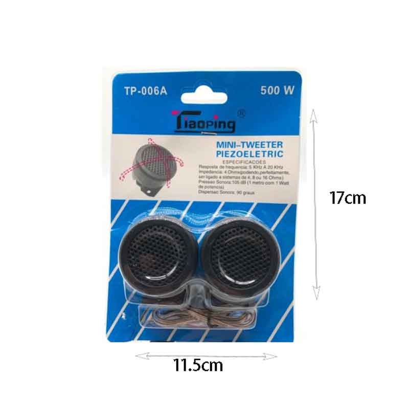 Tiaoping Σετ Tweeter Ηχεία Αυτοκινήτου 500W TP-006A – Μαύρο 2τμχ - Car speakers Tiaoping