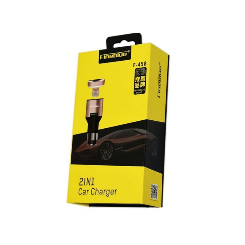 Fineblue φορτιστής αυτοκινήτου F-458 - Fineblue 2 in 1 car charger Fineblue