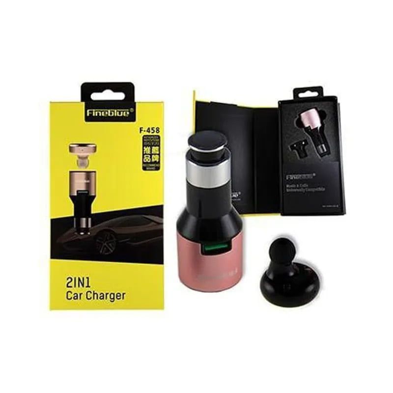 Fineblue φορτιστής αυτοκινήτου F-458 - Fineblue 2 in 1 car charger Fineblue