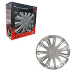Versaco Σετ Τάσια Αυτοκινήτου 4τμχ 15" Ασημί - Wheel Covers OEM