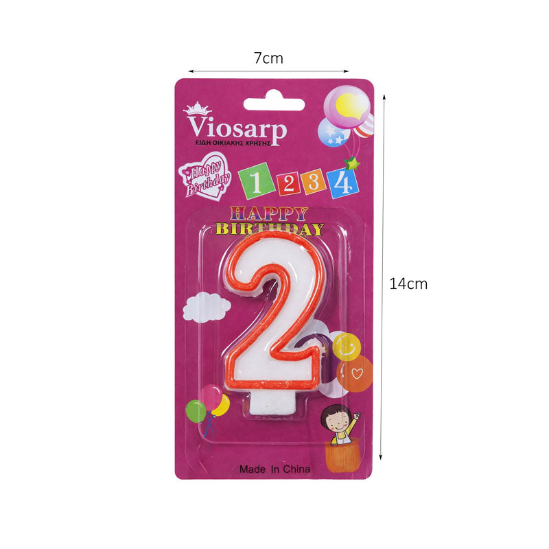 Κερί Γενεθλίων 2 – Birthday Number Candle Happy Birthday OEM