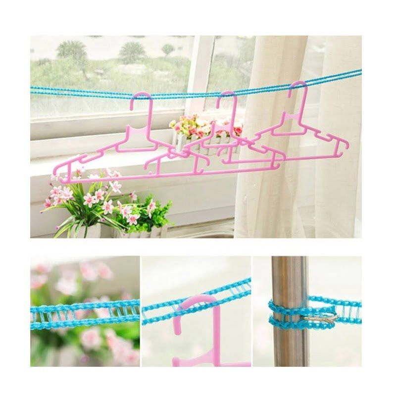 Σχοινί Απλώματος Ρούχων σε Κρεμάστρες 5m - Clothes line hanger stop rope OEM