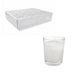 Γυάλινο Κερί Ρεσώ Λευκό – White Glass Votive Candle OEM