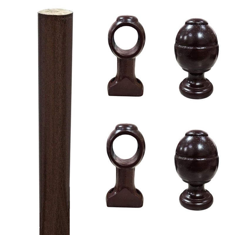 Σετ ξύλινο κουρτινόξυλο - Wooden Rod Set OEM