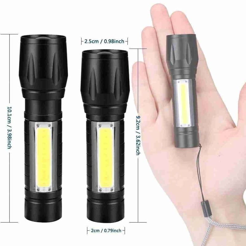Μίνι Φακός Επαναφορτιζόμενος LED Τσέπης USB Charge 9cm - Small Flashlight OEM