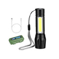 Μίνι Φακός Επαναφορτιζόμενος LED Τσέπης USB Charge 9cm - Small Flashlight OEM