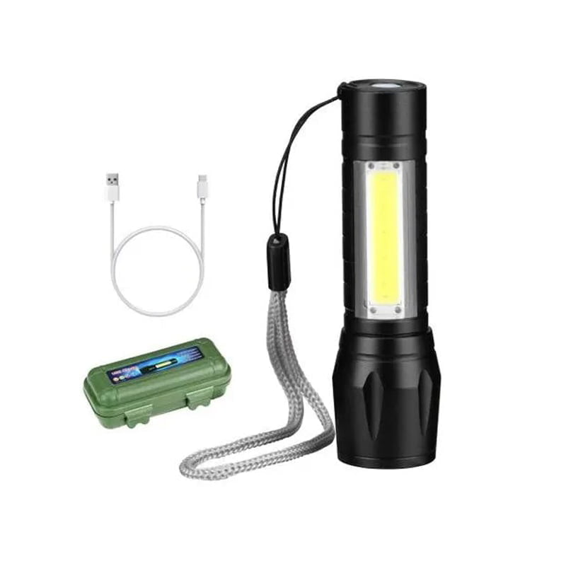 Μίνι Φακός Επαναφορτιζόμενος LED Τσέπης USB Charge 9cm - Small Flashlight OEM