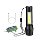 Μίνι Φακός Επαναφορτιζόμενος LED Τσέπης USB Charge 9cm - Small Flashlight OEM