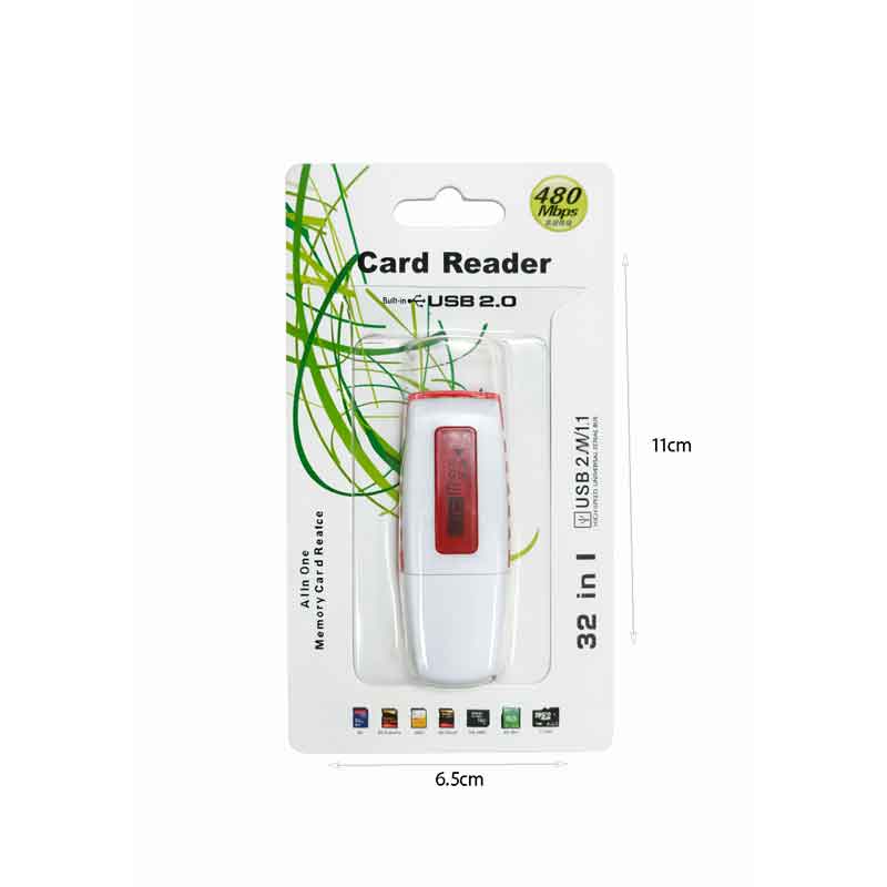Αναγνώστης Καρτών Μνήμης USB 2.0 32 σε 1 – USB 2.0 Memory Card Reader 32 in 1 OEM