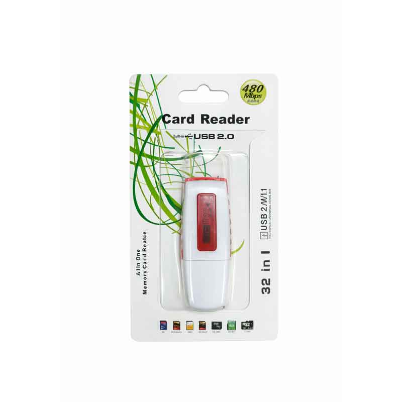 Αναγνώστης Καρτών Μνήμης USB 2.0 32 σε 1 – USB 2.0 Memory Card Reader 32 in 1 OEM