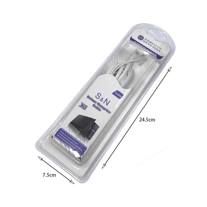 AOWEIXUN Καλώδιο ethernet & τηλεφώνου 5M - Telephone cable flat AOWEIXUN