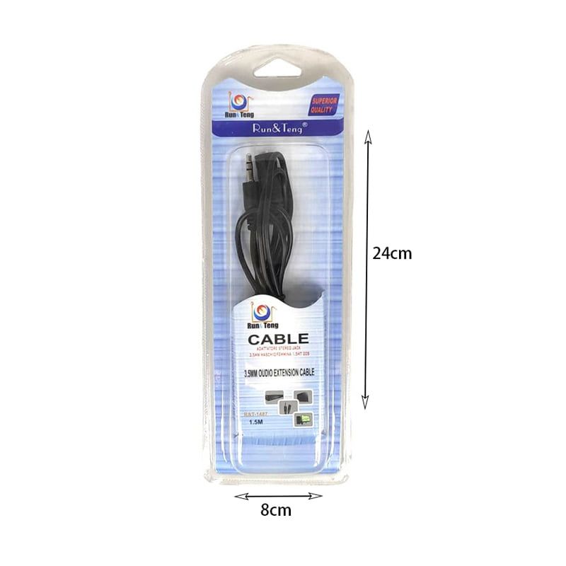 R&T-1487 Καλώδιο επέκτασης ήχου 3.5mm 1.5m - Audio extension cable RUN&TENG