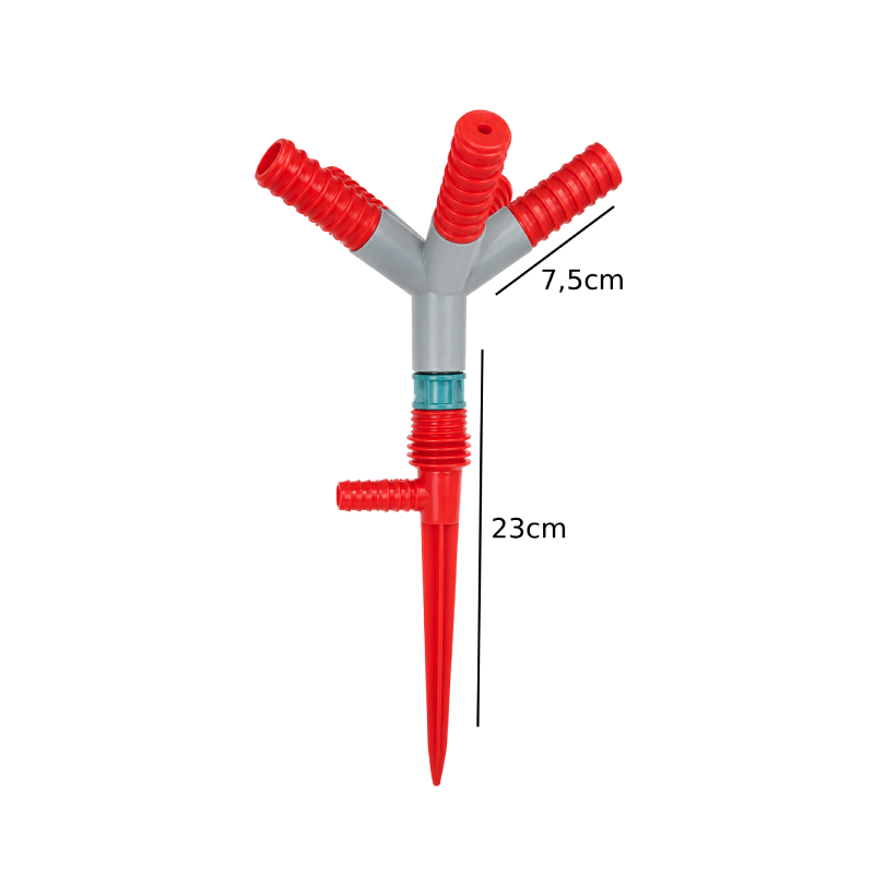 Μπεκ Κήπου 5 Εξόδων με Πάσσαλο Στήριξης - 5-Way Garden Sprinkler Stake OEM
