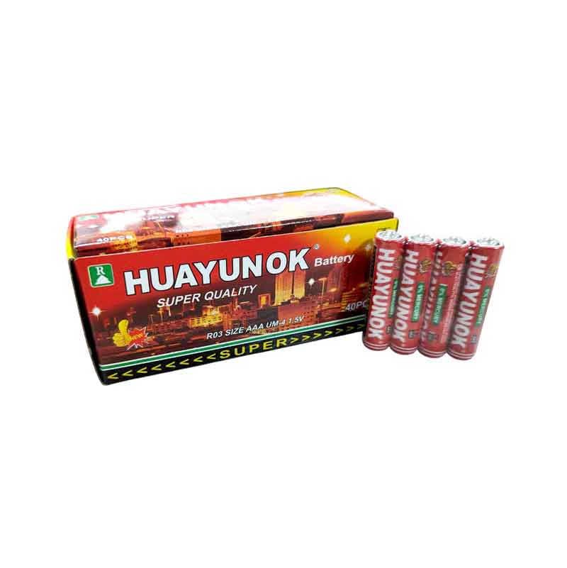 Huayunok Μπαταρία R03 AAA 40τεμ – Battery OEM
