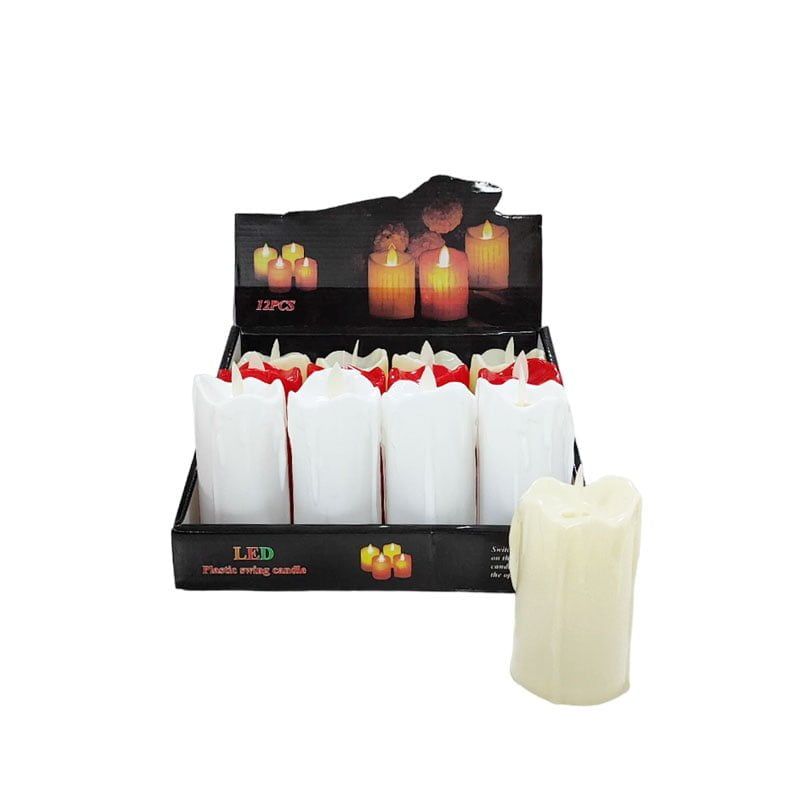 LED φωτιζόμενα κεράκια 10εκ. 12τμχ - LED swing candle OEM