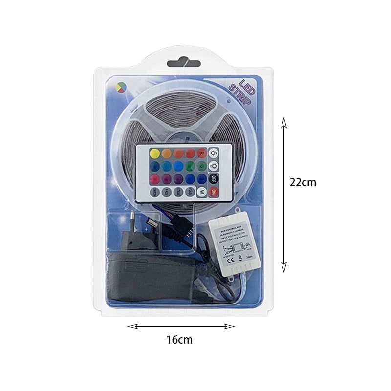 Σετ Ταινία LED 5M RGB Λεντοταινία με ασύρματο χειριστήριο IP65 2835 - LED Strip OEM