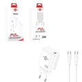 Wisdomup Φορτιστής Κινητού USB-C με Καλώδιο Type-C σε Type-C 20W OCD-33T - Fast Charger with Type-C to Type-C Cable OEM