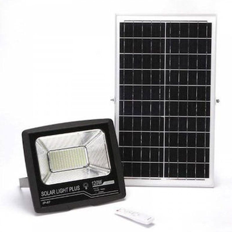 Στεγανός Ηλιακός Προβολέας IP67 Ισχύος 100W με Τηλεχειριστήριο σε Μαύρο χρώμα GD-8770 OEM