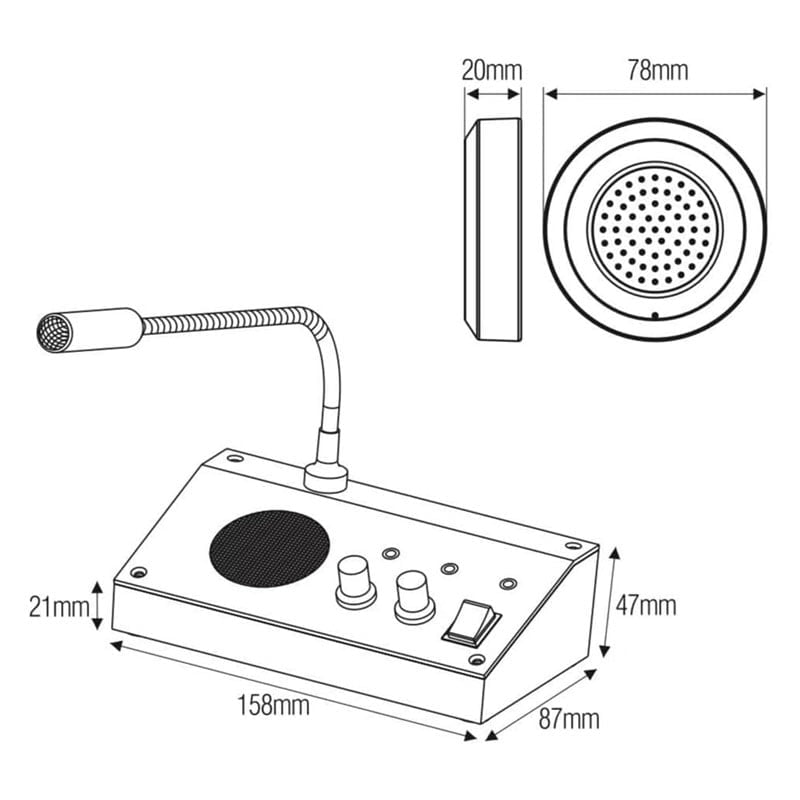 Σύστημα Ενδοεπικοινωνίας Αμφίδρομο - Dual-Way Intercom System for Counter OEM