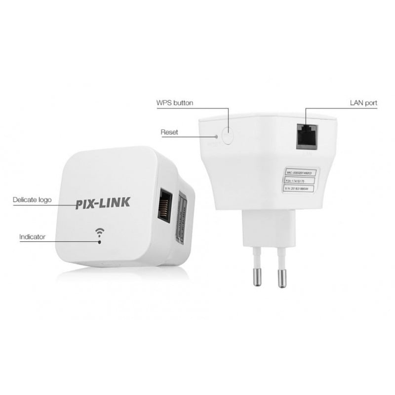 Ασύρματος ενισχυτής σήματος WIFI LV-WR12 300MBPS OEM