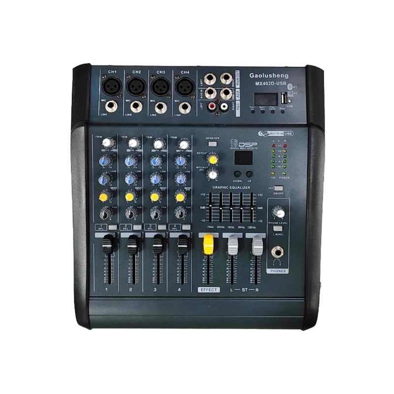 Gaolusheng MX-402D USB τετρακάναλος μίκτης ήχου - Professional Mixer Console Series Gaolusheng