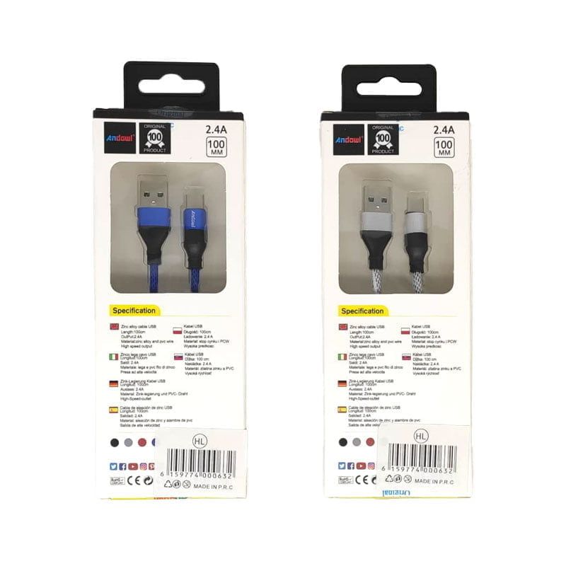 ANDOWL QY-W083 καλώδιο USB 2.4A 1m - USB cable ANDOWL