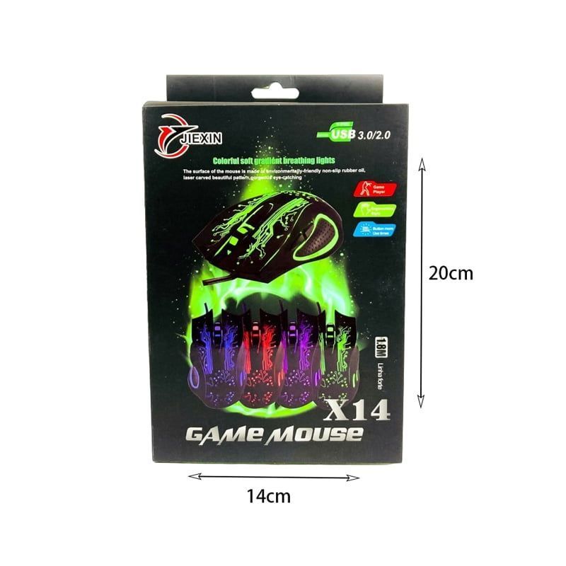 JIEXIN ενσύρματο ποντίκι X14 - Game Mouse JX-X14 JIEXIN