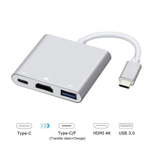 Andowl Type C σε HDMI Αντάπτορας με πολλές Θύρες Q-308 - Type C to HDMI ANDOWL