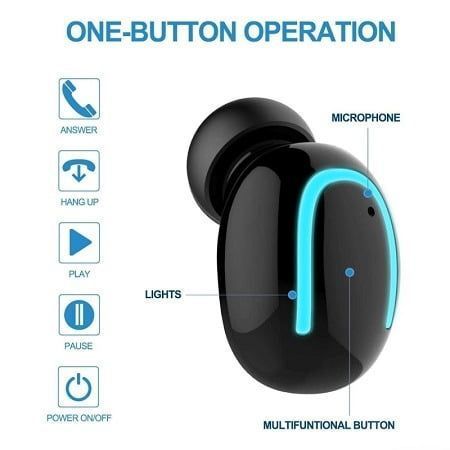 Andowl bluetooth ακουστικό με φόρτιστή ηλίου Q-B02 - Andowl super mini wireless headset solar charging case Q-B02 ANDOWL