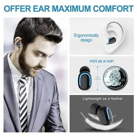 Andowl bluetooth ακουστικό με φόρτιστή ηλίου Q-B02 - Andowl super mini wireless headset solar charging case Q-B02 ANDOWL