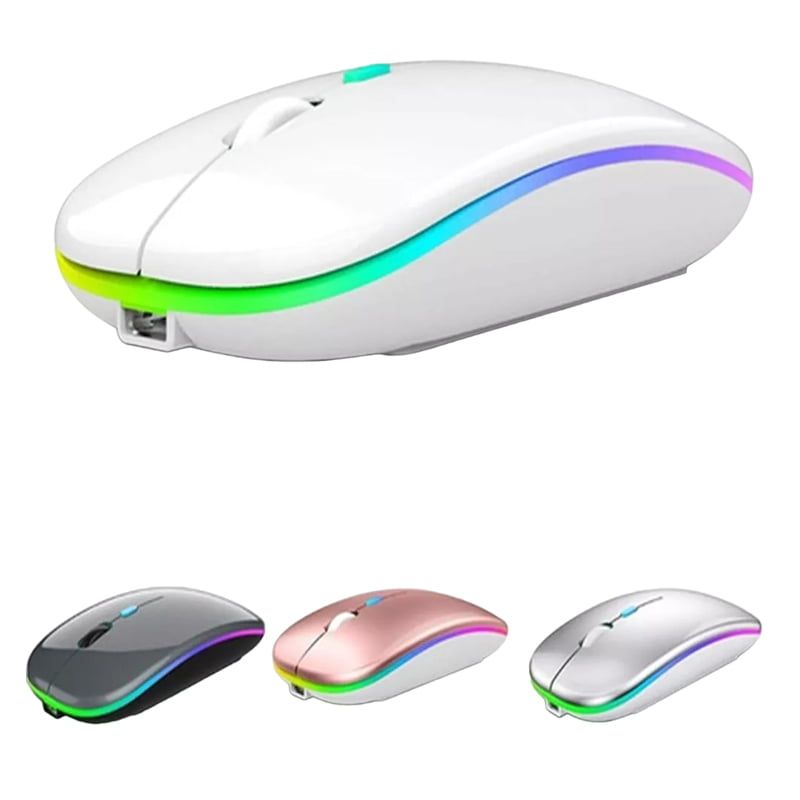 JIEXIN ασύρματο ποντίκι - Wireless mouse LED8 - Κόκκινο - Μαύρο JIEXIN