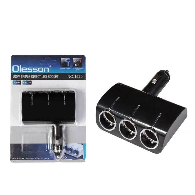 OLESSON φορτιστής 3 θέσεων 120W - Triple direct LED charger NO.1520 OLESSON