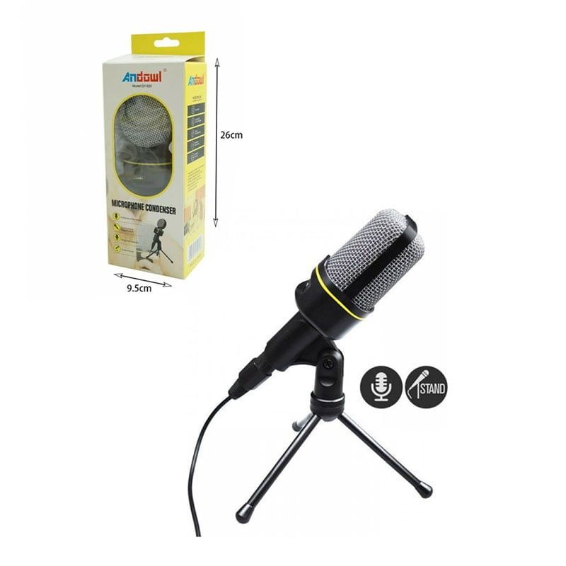 Andowl Μικρόφωνο 3.5mm QY-920 Επιτραπέζιο Φωνής - Microphone condenser ANDOWL