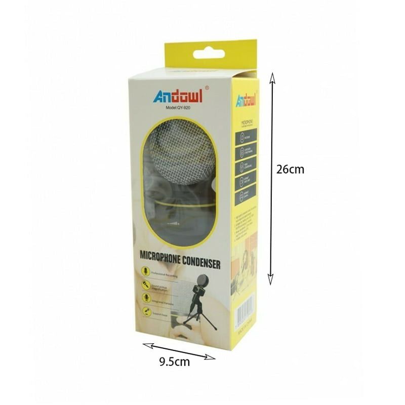 Andowl Μικρόφωνο 3.5mm QY-920 Επιτραπέζιο Φωνής - Microphone condenser ANDOWL