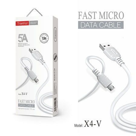 Tranyoo Καλώδιο Γρήγορης Φόρτισης 1.5m 5A 18W X4-V Micro - Micro Fast data cable Tranyoo
