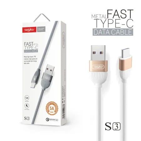 Tranyoo Καλώδιο δεδομένων type-C 5A 1.2m S3-C - Fast charger cable Tranyoo