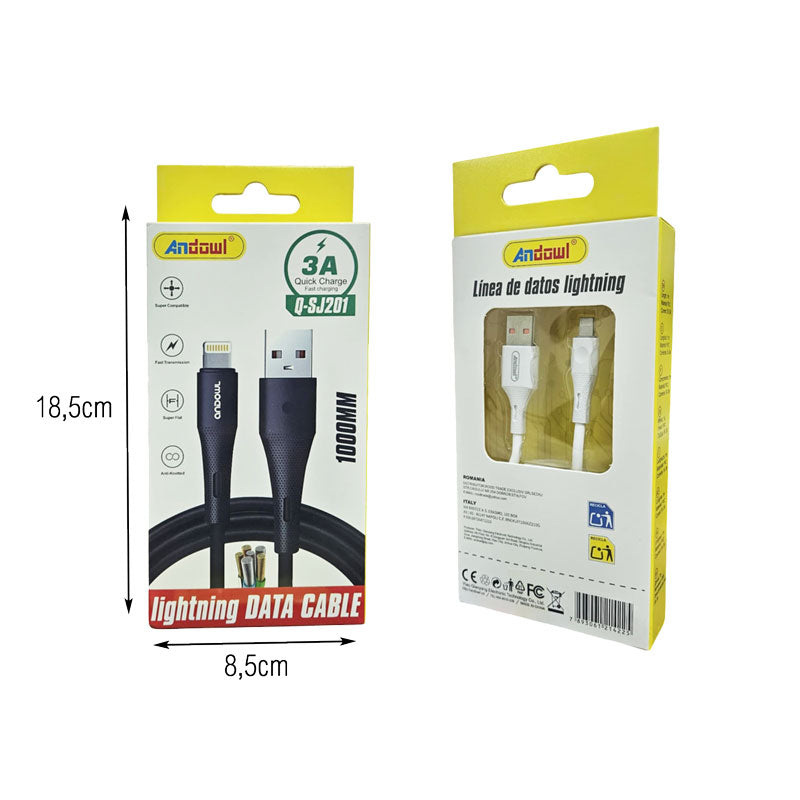 Andowl Καλώδιο Φόρτισης USB σε Lightning 3A 1m Q-SJ201 - Data Cable ANDOWL
