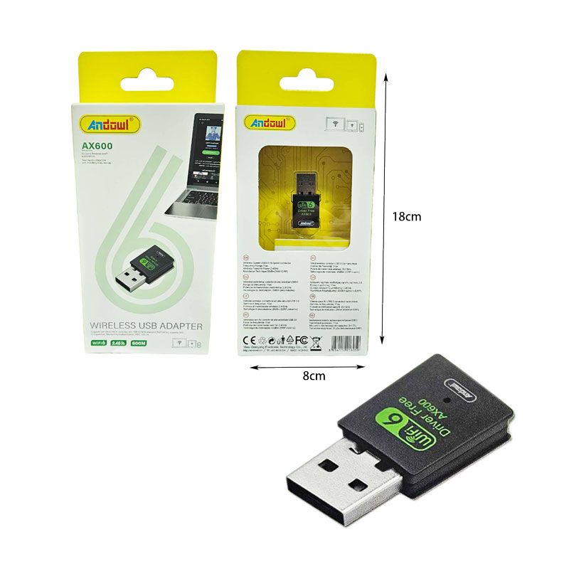 Andowl Ασύρματος προσαρμογέας USB AX600 - Wireless USB Adapter OEM