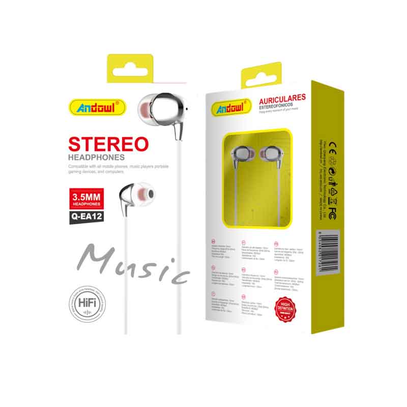 Andowl Ενσύρματα Ακουστικά με AUX 3.5mm Q-EA12 - Headphones ANDOWL