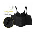 Γυναικείος κορσές μέσης - Adjustable shoulder strap body waist cincher vest - Μαύρο - M OEM